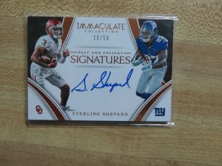 2016 Immaculate Sterling Shepard Past And Present Signatures Auto 20/50