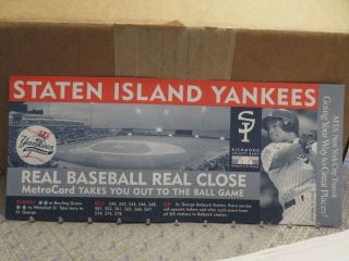 Staten Island Yankees 2002 (?) Baseball Schedule