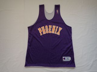 Vintage Champion Phoenix Suns Nba Practice Jersey Size Xl Purple White