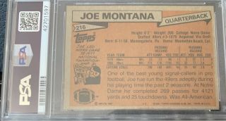 1981 Topps Joe Montana Rookie PSA 7 NM Near RC 216 I PULLED FROM A CELLO 2