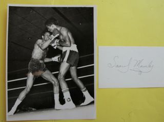 Boxing: Saoul Mamby Autographed Card,  Press Photo