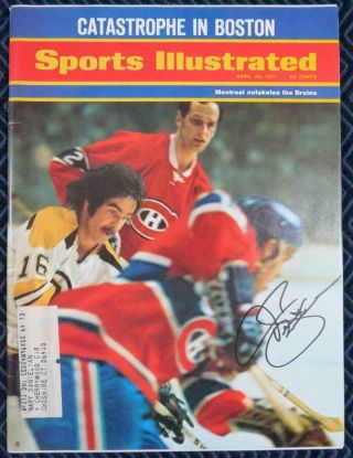 1971 Sports Illustrated Signed On Cover By Derek Sanderson Boston Bruins