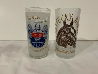 1964 And 1968 Official Kentucky Derby Glasses