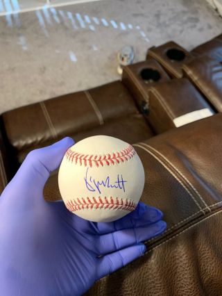 George Brett Kansas City Royals Signed Official MLB Baseball JSA WITNESSED HOF 7