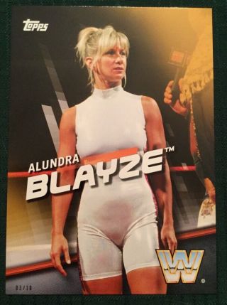 2016 Topps Wwe Diva Revolutions Gold 5x7 Card Alundra Blayze /10