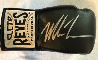 Mike Tyson Autographed Signed Black Cleto Reyes Boxing Glove Rh Silver Jsa