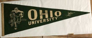 Vintage Antique University Of Ohio Felt Football Banner Pennant 1940’s