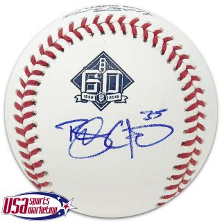 Giants Brandon Crawford Signed Autographed 60th Anniversary Baseball Jsa Auth 2