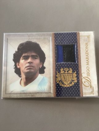 Diego Maradona Arg Futera Unique The Archive Game Worn Jersey 2013 Swatch Card