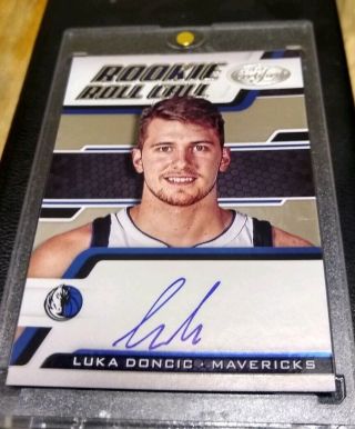Luka Doncic Auto On Card Autograph Panini Totally Certified Rookie Roll Call Sp