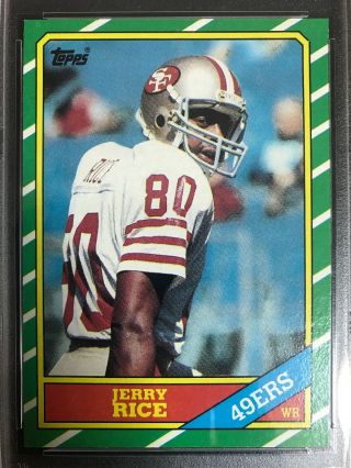 1986 Topps Jerry Rice San Francisco 49ers 161 Football Card 2