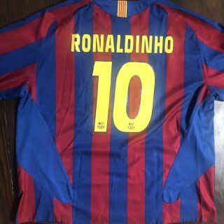 Nike Ronaldinho Barcelona Barca Jersey Large 2004 2005 Home Soccer Shirt Xxl