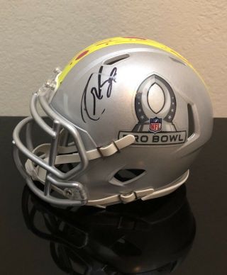 Drew Brees Signed Auto 2018 Nfl Pro Bowl Mini Helmet Orleans Saints Star Qb