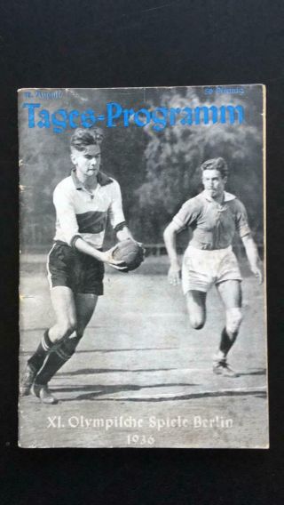 Olympic Games Program Berlin 1936,  August 12