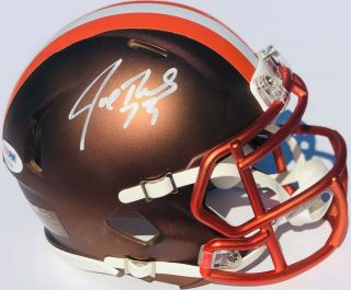 Psa/dna Cleveland Browns 73 Joe Thomas Signed Autographed Blaze Mini Helmet