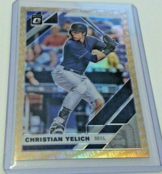 2019 Donruss Optic Christian Yelich We The People Sp Prizm Holo 