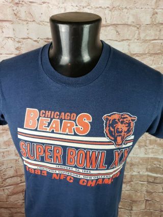 Vtg 80s NFL Chicago Bears Bowl XX Mike Ditka Era 1985 T shirt Mens L 2