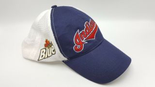 Cleveland Indians Labatt Blue Mesh Trucker Cap Hat Snapback Bd&a