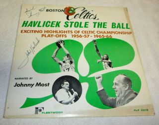 John Havlicek & Johnny Most Signed Havlicek Stole The Ball Boston Celtics Album