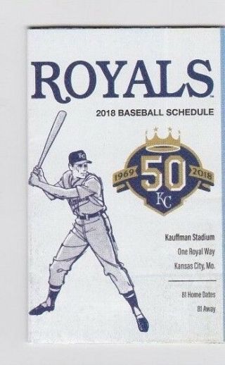 2018 Kansas City Royals Pocket Schedule