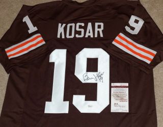 Bernie Kosar 19 Signed Cleveland Browns Jersey,  Jsa Witness W588416