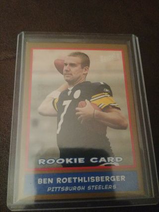 Ben Roethlisberger Steelers 2004 Topps Bazooka Gold 210 Rookie Card Rc
