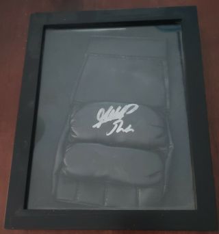 Georges St - Pierre Signed Autographed Mma Glove In Frame