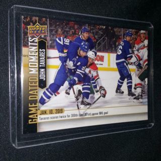 2018 - 19 Ud Game Dated Moments 46 John Tavares Toronto Maple Leafs