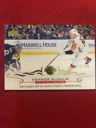 2018 - 19 Ud Update Connor Mcdavid All Star Exclusive 78/100 Exclusives Oilers