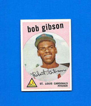 1959 Topps 514 Bob Gibson Rc - Borderline Gem & Centered 50/50 -