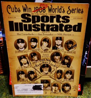 Chicago Cubs Sports Illustrated Oct 2016 Cover Pre Predicting World Series Win
