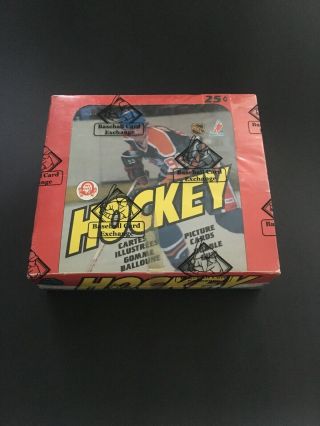 1982 83 Opc Hockey Wax Box Tape Intact Bbce Authenticated