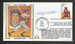 Billy Williams Hall Of Fame Signed Gateway Stamp Envelope Cooperstown Postmark