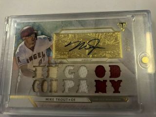 2018 Topps Triple Threads Mike Trout Autograph Relic Card 14/18