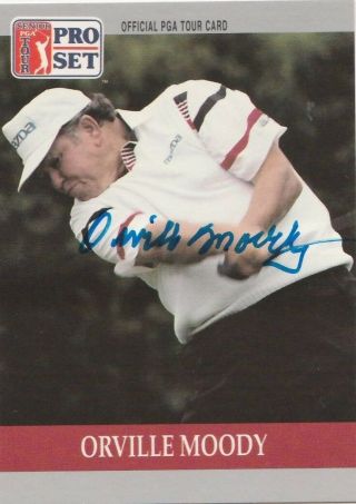 Orville Moody - - 1990 Pro Set Card 97 - - Signed / Autographed