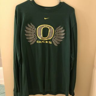 Oregon Ducks Men’s T Shirt Long Sleeve Xl