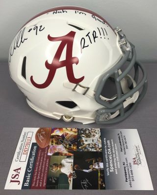 Quinnen Williams Signed Alabama Football Mini Helmet W/ Jsa Nah I’m Good