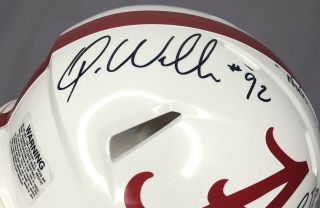 Quinnen Williams SIGNED Alabama Football Mini Helmet w/ JSA Nah I’m Good 5