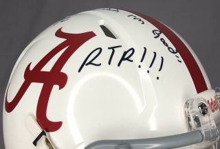 Quinnen Williams SIGNED Alabama Football Mini Helmet w/ JSA Nah I’m Good 7