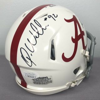 Quinnen Williams SIGNED Alabama Football Mini Helmet w/ JSA Nah I’m Good 8
