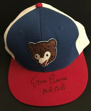 Ernie Banks Mr.  Cub Chicago Cubs Old Logo Hand Signed Hat Autographed Jsa Cert.
