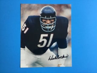 Dick Butkus Autographed 8x10 Photo Chicago Bears Hof 