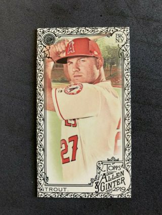 2019 Topps Allen & Ginter Mike Trout Mini Black Border Parallel Angels 10