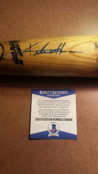 Keston Hiura Signed Autographed Cracked Bat.  Brewers