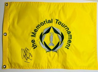 Peyton Manning Signed Autograph The Memorial Golf Tournament Flag Pro - Am