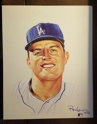 Don Drysdale 1990 Lithograph By Ron Lewis 1609 Of 5000