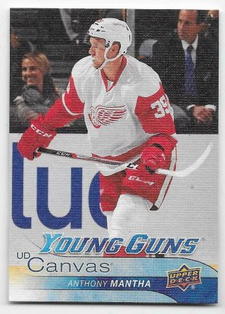 16/17 Upper Deck Series 1 Young Guns Ud Canvas Anthony Mantha C92