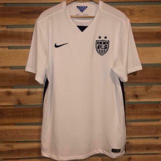 Mens White Nike Dri - Fit Usa National Uswnt Soccer Jersey World Cup 2015 Xl