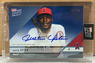 2018 Topps Now Road To Opening Day Od - 170b Justin Upton Angels Auto 31/49
