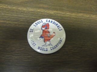 St Louis Cardinals 1982 World Champions Button Pinback 2 1/4 " Diameter